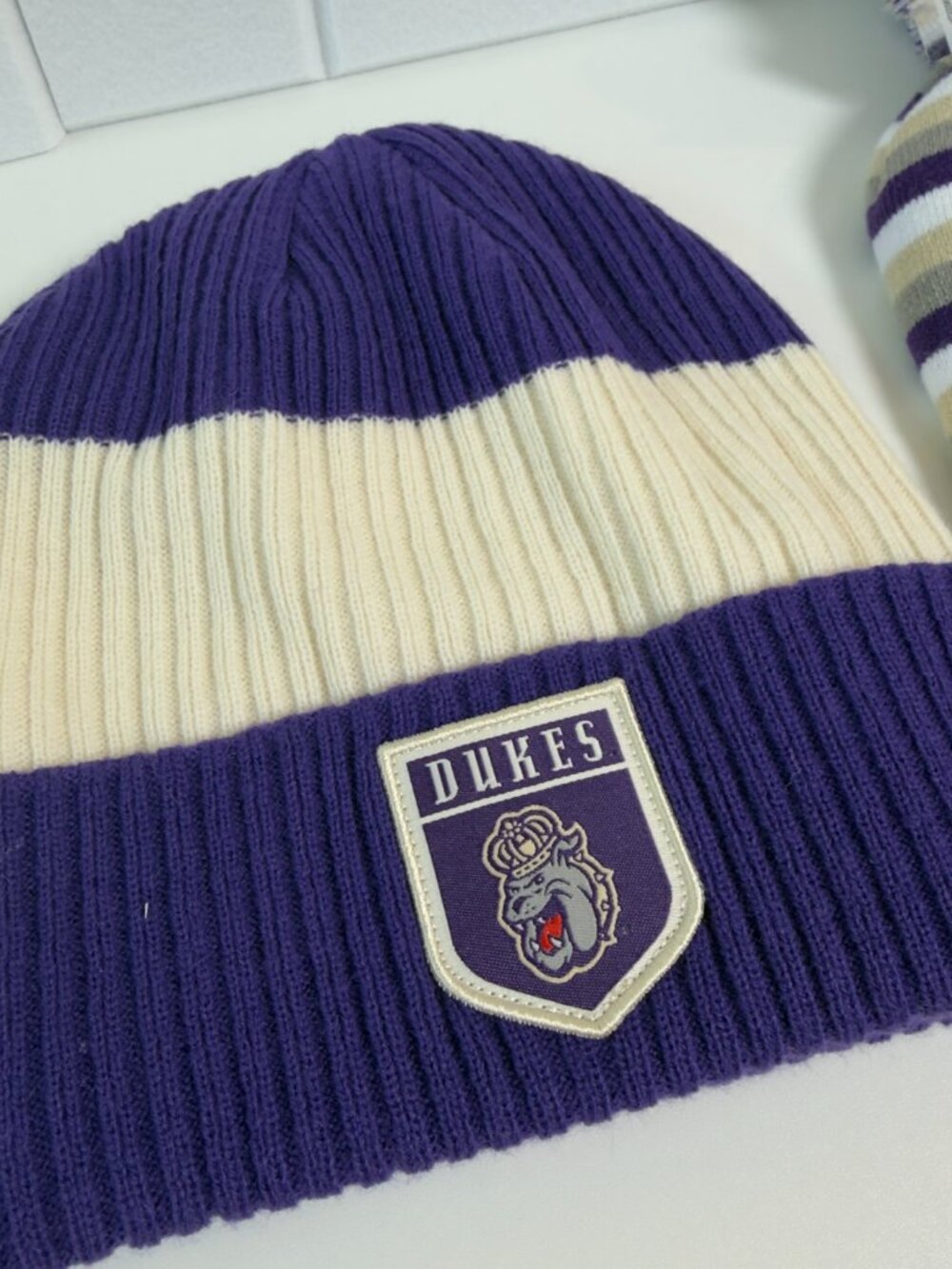 New JMU Knit Striped Beanies x2, James Madison University - Picture 5 of 6
